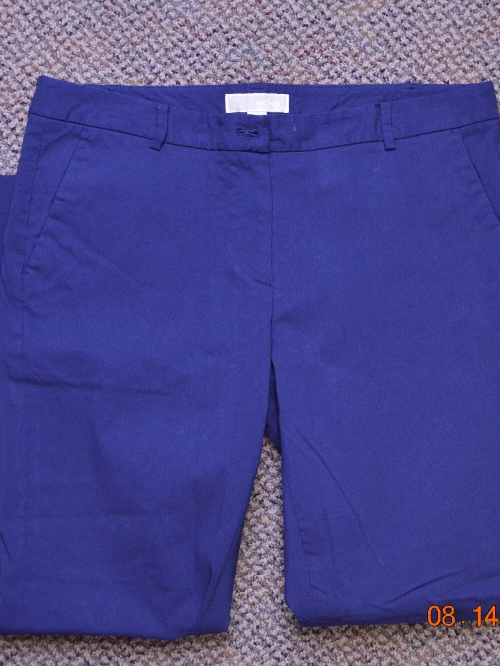 Michael Kors Womens Size 12 Navy Blue Skinny Straight Leg Dress Pants